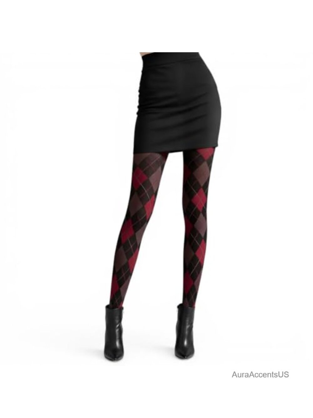 Designer Argyle Patterned Tights Women Stretchy Fashion Stockings